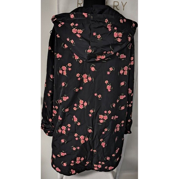 Victoria's Secret Pink Long Anorak Windbreaker Jacket Size Med/Large Black NWT - Picture 14 of 16